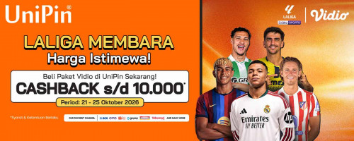 LaLiga di Vidio: Laga Panas LaLiga, Harga Pas! Beli Paket Vidio di UniPin!